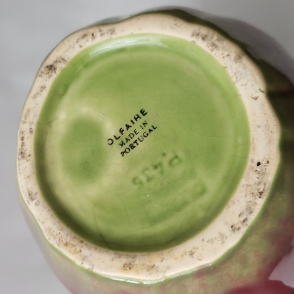 VINTAGE Olfaire Portugal Ceramic art pottery embossed Water Pitcher Jug embossed - Picture 9 of 9